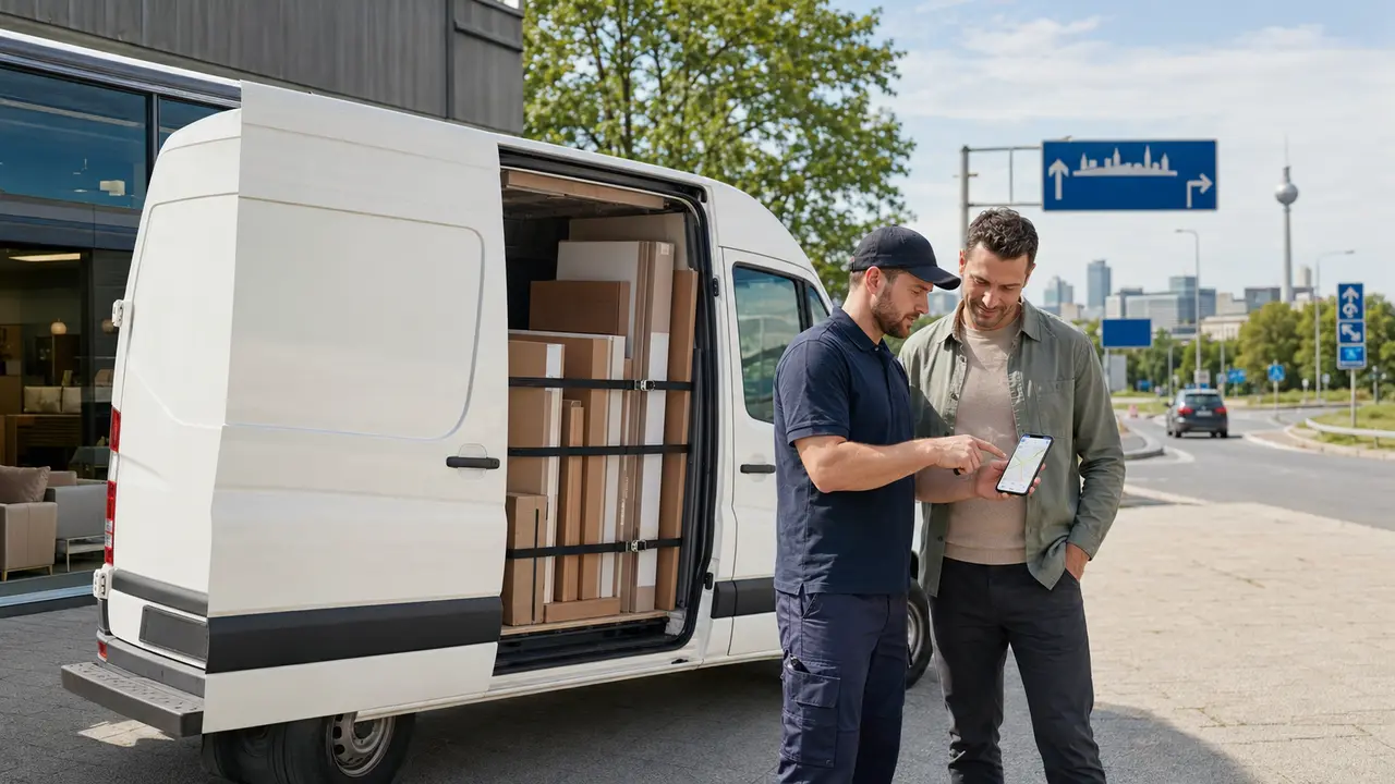 Routenabstimmung für einen Möbeltransport von Waltersdorf nach Berlin